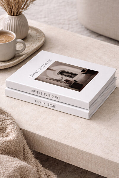 LİNECRAFT 2’li Dekoratif Kitap Kutu İnce Dergi Set, Artful Interıors, Thıs ıs...