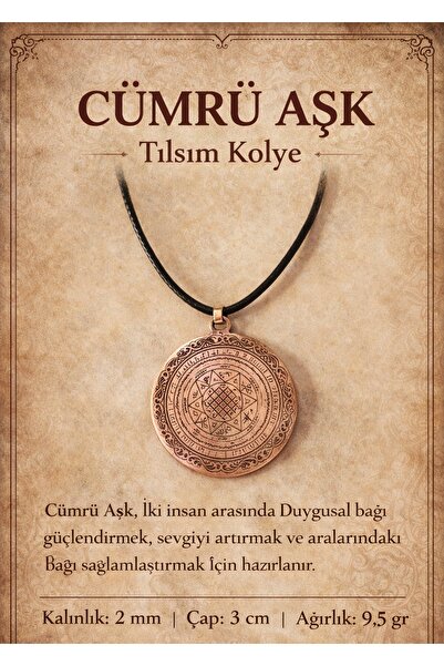 Doze Cümrü Aşk Tılsım Kolye