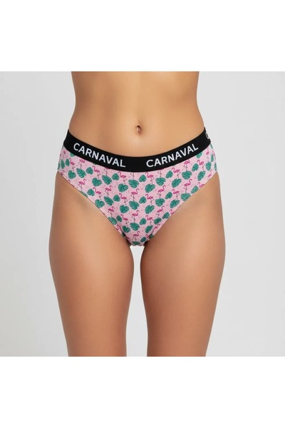 CANMODA سراويل داخلية برازيلية نسائية ملونة بنقشة الفلامنغو، 95% قطن، 5% إيلا...