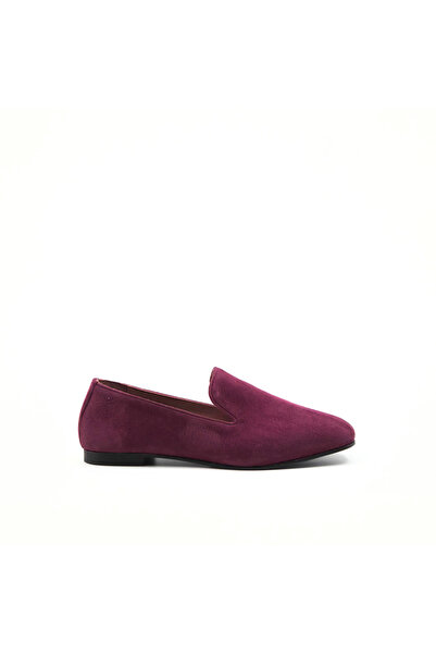 Folle Mor Süet Kadın Loafer