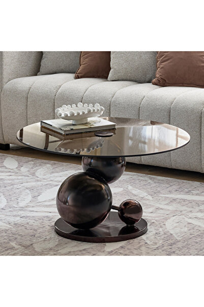 Home Box Cavon Glanzy Tempered Glass Top Coffee Table