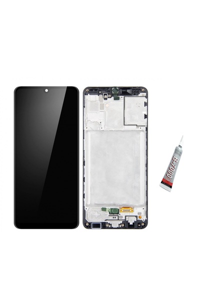 SDT شاشة سامسونج A31S، A315 OLED متوافقة مع شريط اللمس (أسود) B7000 لاصق