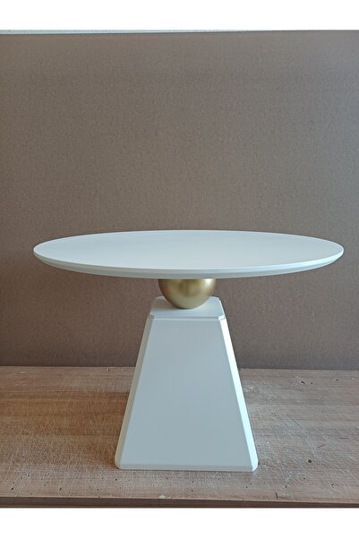 Gold Design EVREN model Orta sehpa krem-gold 70 cm üst tabla tamamı ahşap mdf...