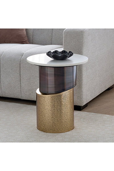 Home Box Cavon Pegas Genuine Marble Top End Table