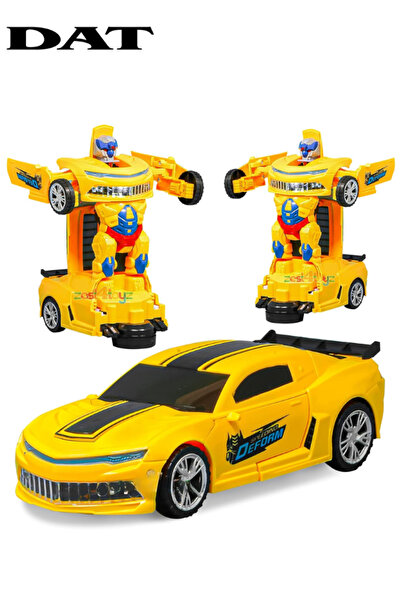 DAT Transforming Robot Car Toy | Bump & Go + 360° Rotation
