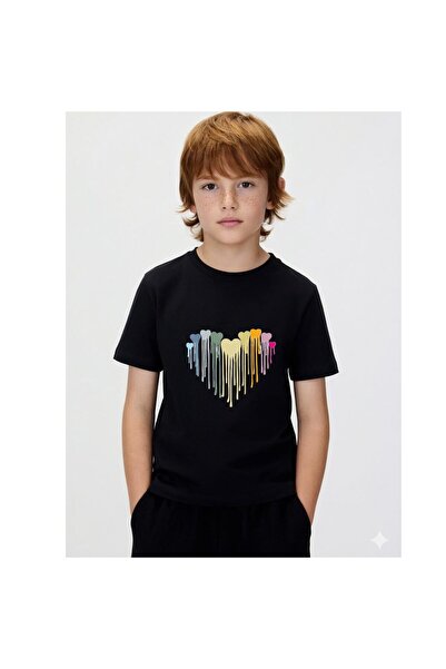playwear Tricou unisex pentru copii, 100% bumbac, cu imprimeu Heart Inside He...