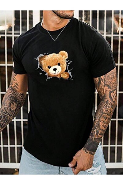 CLASSY.MODA Μαύρο Unisex Oversize T-shirt με στάμπα, Ανδρικό Γυναικείο, Άνετη...