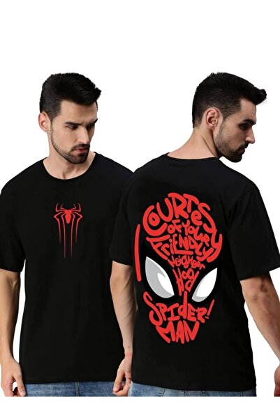 CLASSY.MODA Μαύρο Unisex Oversize T-shirt με στάμπα, Ανδρικό Γυναικείο, Άνετη...