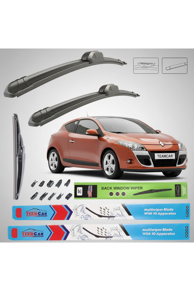 TEAMCAR Renault Megane III Coupe (2009-2012) Πλήρες Σετ Υαλοκαθαριστήρων