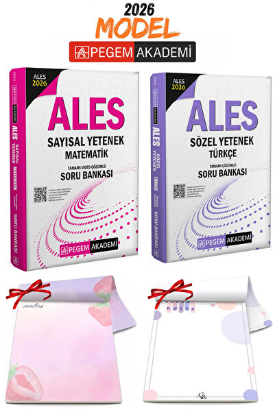 Pegem Akademi Yayıncılık 2026 ALES Sözel Yetenek Türkçe ve ALES Sayısal Yeten...