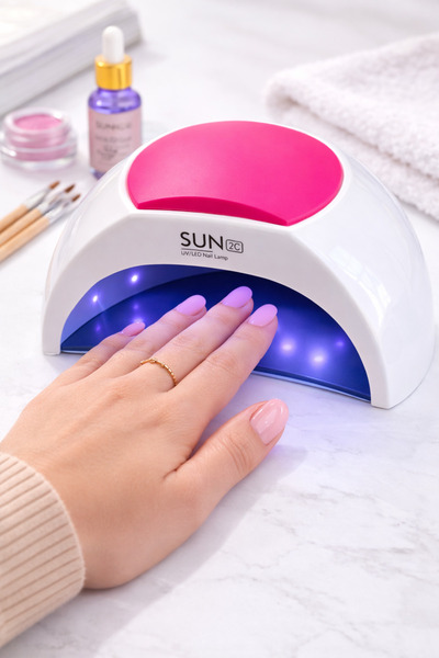 SUN SUN2C 48W Професионална UV LED лампа за нокти + Мини UV фенерче за детайл...