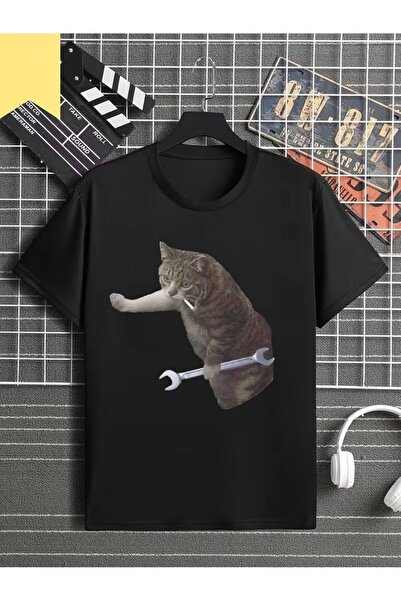 CLASSY.MODA Μαύρο Unisex Oversize T-shirt με στάμπα, Ανδρικό Γυναικείο, Άνετη...