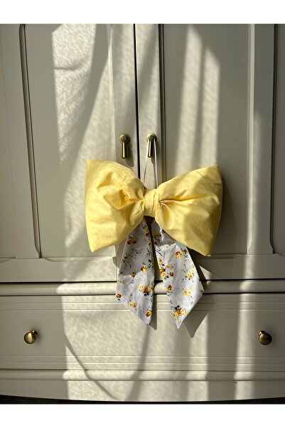 ToffyStore Yellow-Grey Fiber Filled Bow-Pp