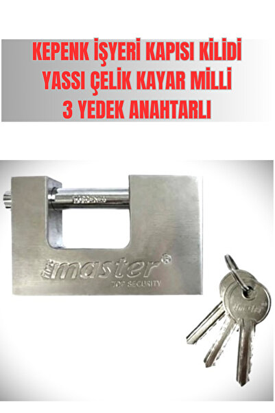 KL HOME 5.000 ÇEVRİM (AÇMA-KAPAMA) ASMA KİLİT [80MM KAYAR MİLLİ] - KROMAJ KAP...
