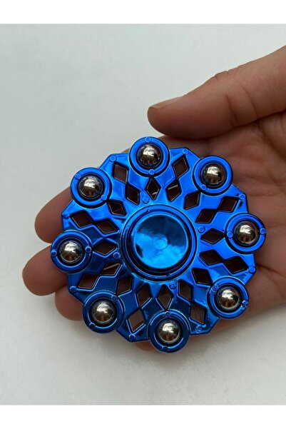 CUFFCUFFTOYS metal stres çarkı metal renklerde uzun dönen 9x9 cm MODEL: DELİK...