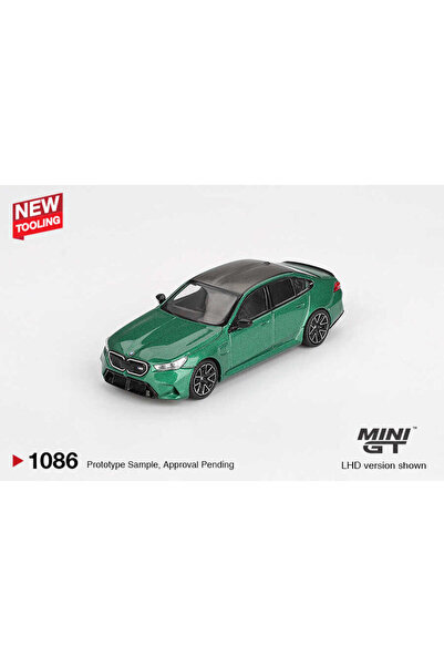 HOT WHEELS MINI GT BMW M5 G90 Isle of Man Green Metallic 1:64 Diecast Model A...