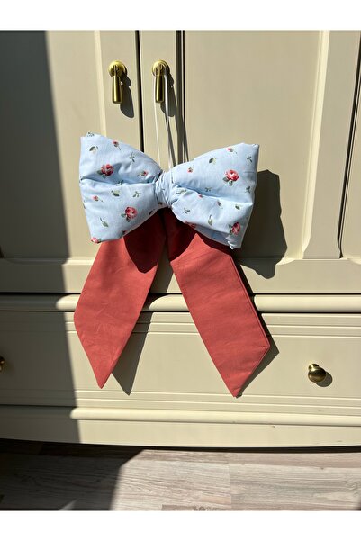 ToffyStore Lotus Flower Blue Fiber Filled Bow