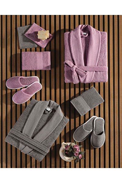 Moon طقم روب حمام قطني تركي 10قطع