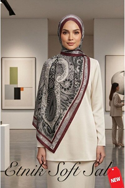 İSTANBULSTYLEMODA Tesetür Ethnic Patterned Soft Shawl