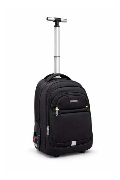 AODASI حقيبة ظهر مدرسية فاخرة بعجلات ومقبض قابل للسحب - مع جيب للكمبيوتر المحمول