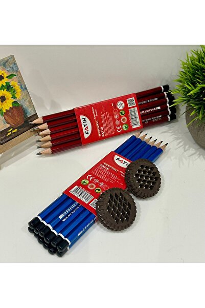 FB Cup Fatih Mercanlı Pencil 24 Pieces (2 Dozen) + 2 Biscuit-Shaped Erasers