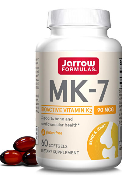 Jarrow Formulas MK-7 90 mcg - Bioactive Form of Vitamin K2-60 Servings (Softg...
