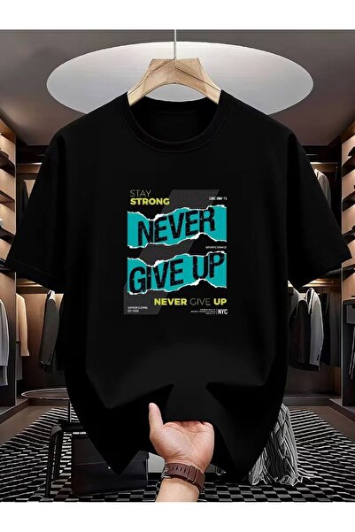 CLASSY.MODA Μαύρο Unisex Oversize T-shirt με στάμπα, Ανδρικό Γυναικείο, Άνετη...