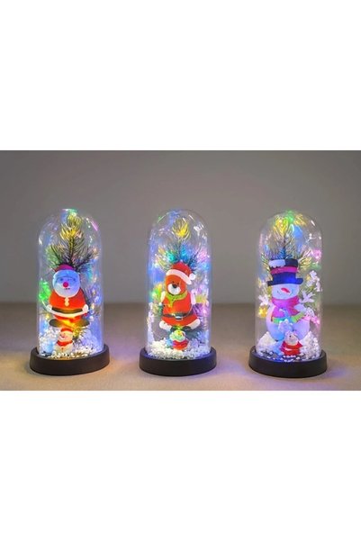 NW NessiWorld Christmas Themed Illuminated Decorative Glass Jar Alk5075
