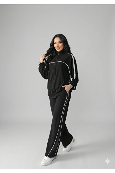 Ryzi Moda طقم بدلة رياضية نسائية مكون من قطعتين مقاس كبير