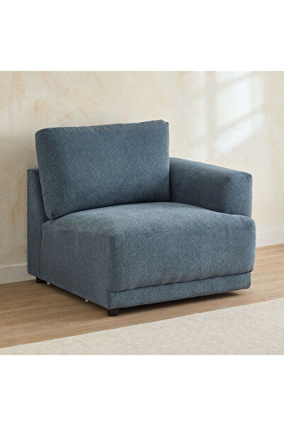 Home Box Flexa Fabric Right Armchair - Blue