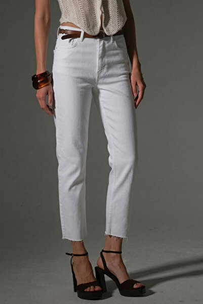 Maule Ευέλικτο βαμβακερό ύφασμα με κομμένο πόδι 5 τσέπες Skinny Slim γυναικεί...