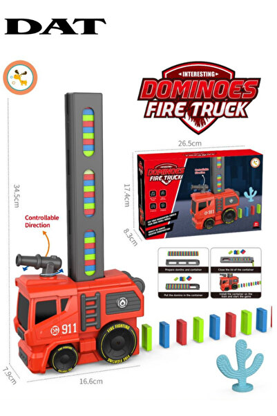 DAT لعبة سيارة إطفاء دومينوز لتركيب الدومينو تلقائيًا |   مدفع دوار قابل للتح...