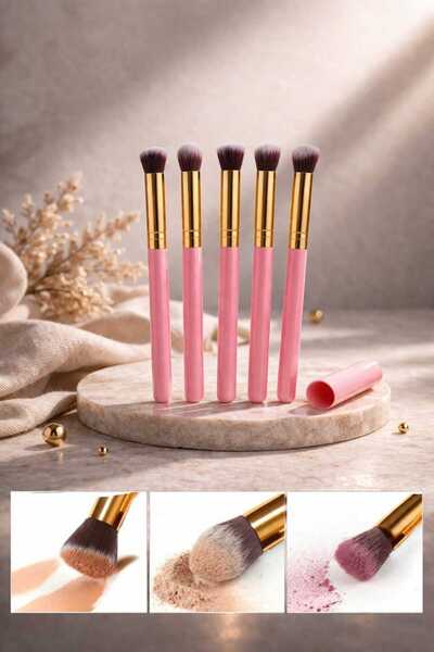 VitaMood Yaşam Σετ επαγγελματικών βουρτσών 5 τεμαχίων Πλήρες σετ ροζ