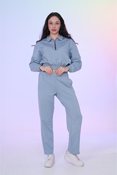 ZAVIXO Elastic Waistband, 2-Piece Top and Bottom Set, 2 Threads