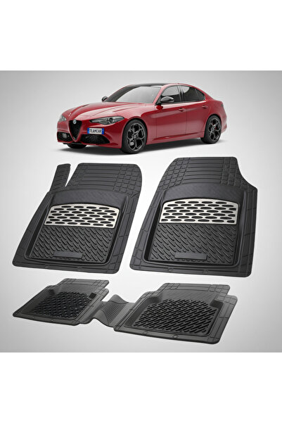 TEAMCAR Πατάκια δαπέδου συμβατά με Alfa Romeo Giulia Sedan Facelift 2020-2026...