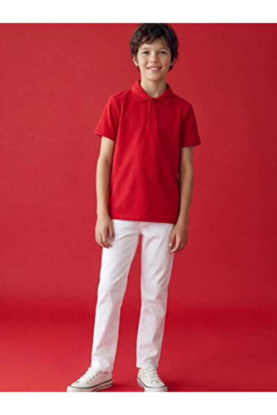 LC Waikiki White Slim Fit Boys' Trousers 23 April Children's Day