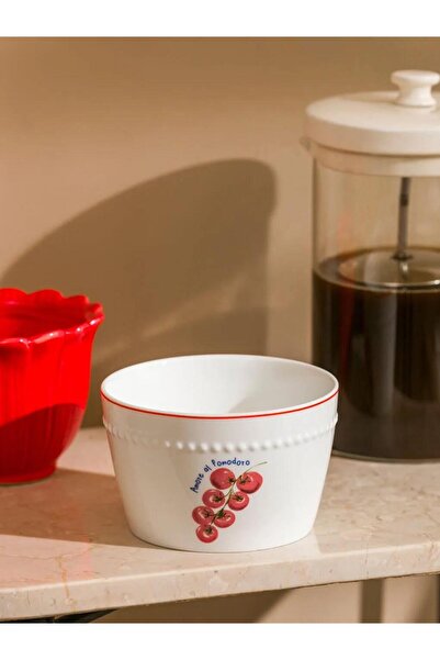 LC Waikiki Tomato Printed Porcelain Bowl 11 cm (S6)
