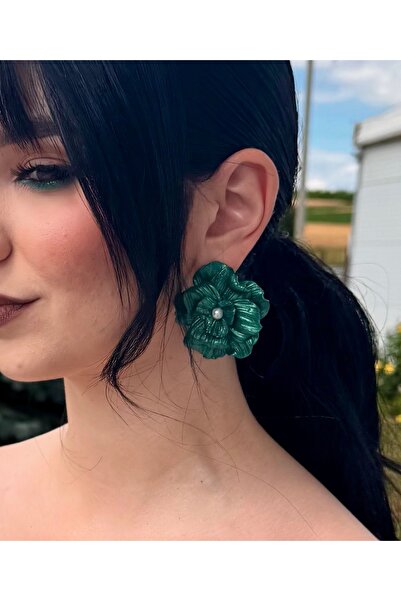 Fımo Handmade Flower XL Earrings