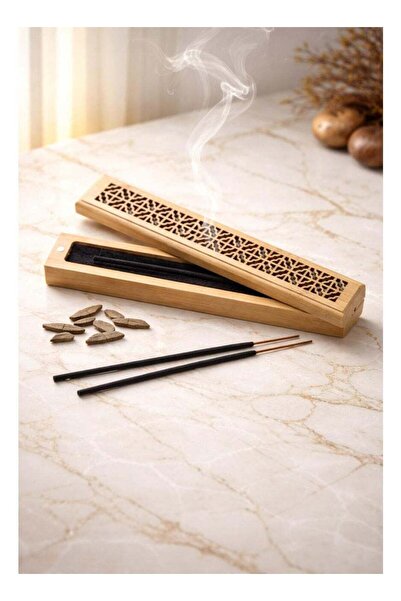 GENERIC4 Wooden Incense Holder with 10 Luxury Scented Sticks (Beautiful Design)