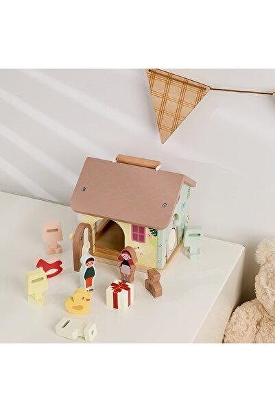 ETERNAL SUNSHINE Montessori 11 Parçalı Kilitli Ahşap Keşif Evi Oyuncak