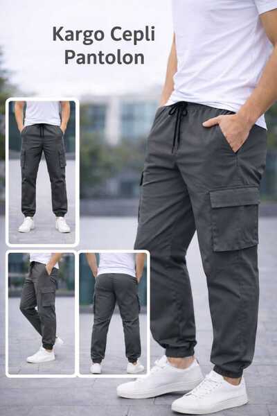 Sınwear Men's Anthracite Cargo Pocket Trousers