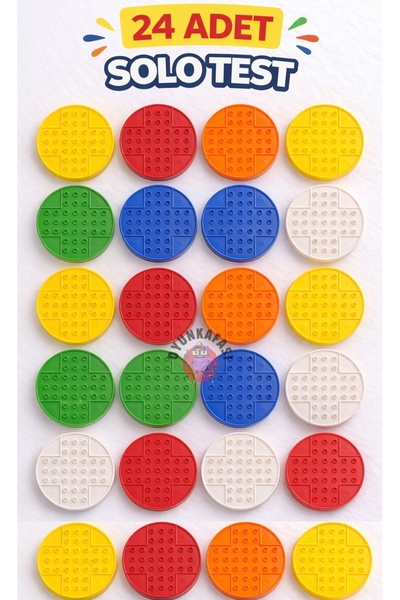 24 Colorful Solo Test Games Colorful Set | Reasoning and Strategy Developing Toys