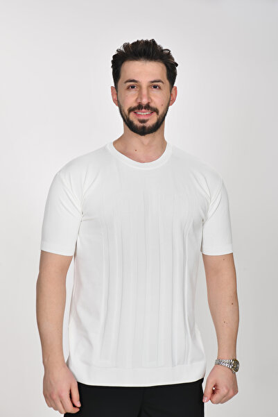 VALERİO MEN Labyrinth Pattern Zero Collar Premium Knitwear