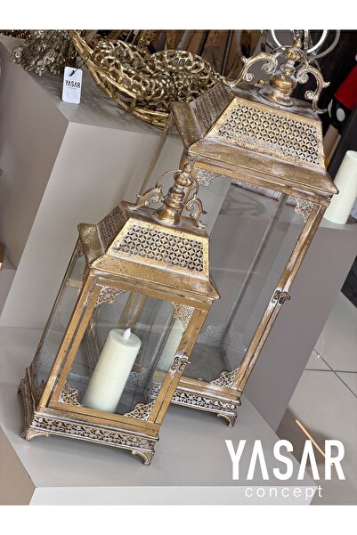 YASAR CONCEPT Velion Metal Yer Feneri Set 25x55 Cm ve 30x75 Cm