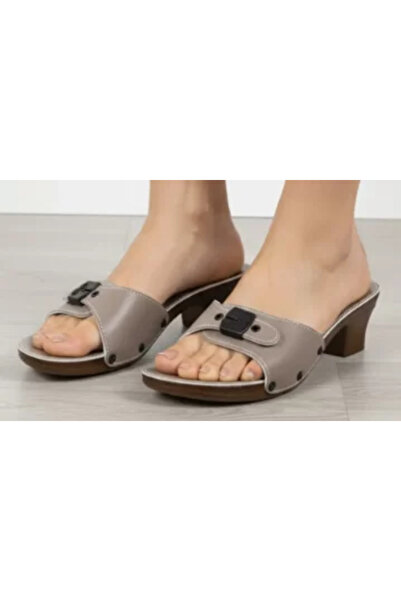 Ceyo 6800I Minelli Heeled Mink Orthopedic Women's Slippers