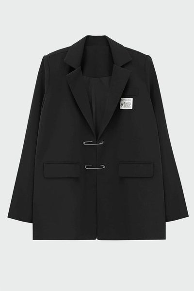 Ortaya Çık Siyah Jacheta Blazer Ceket