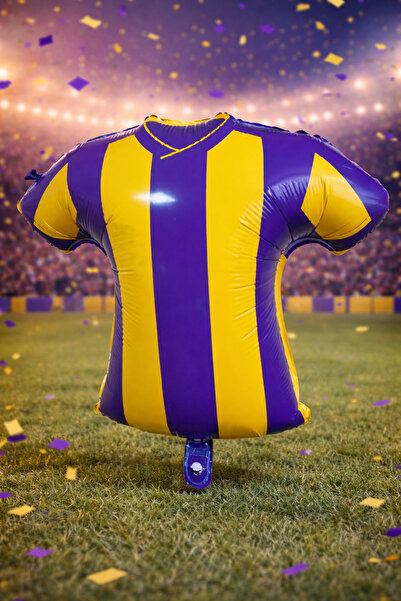 Baloncu Dede Football Jersey Foil Balloon 45 cm Yellow Navy Blue Fan Themed B...