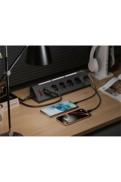 Yellowtech مقبس كهربائي ذكي متعدد المنافذ 5 منافذ مع حماية من التيار الزائد U...