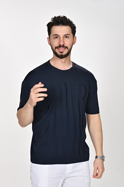 VALERİO MEN Labyrinth Pattern Zero Collar Premium Knitwear