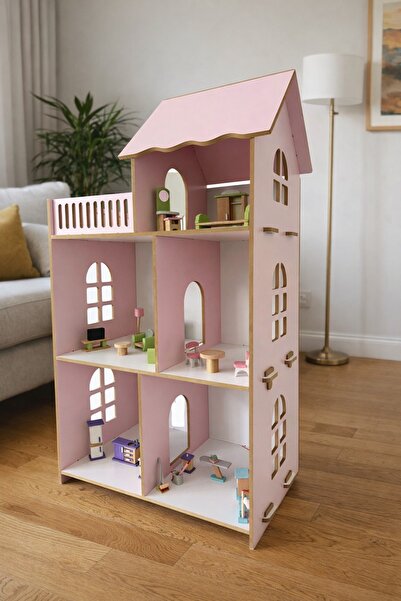 HOBBY HOUSE بيت ألعاب خشبي مونتيسوري 95 سم مع الأدوات